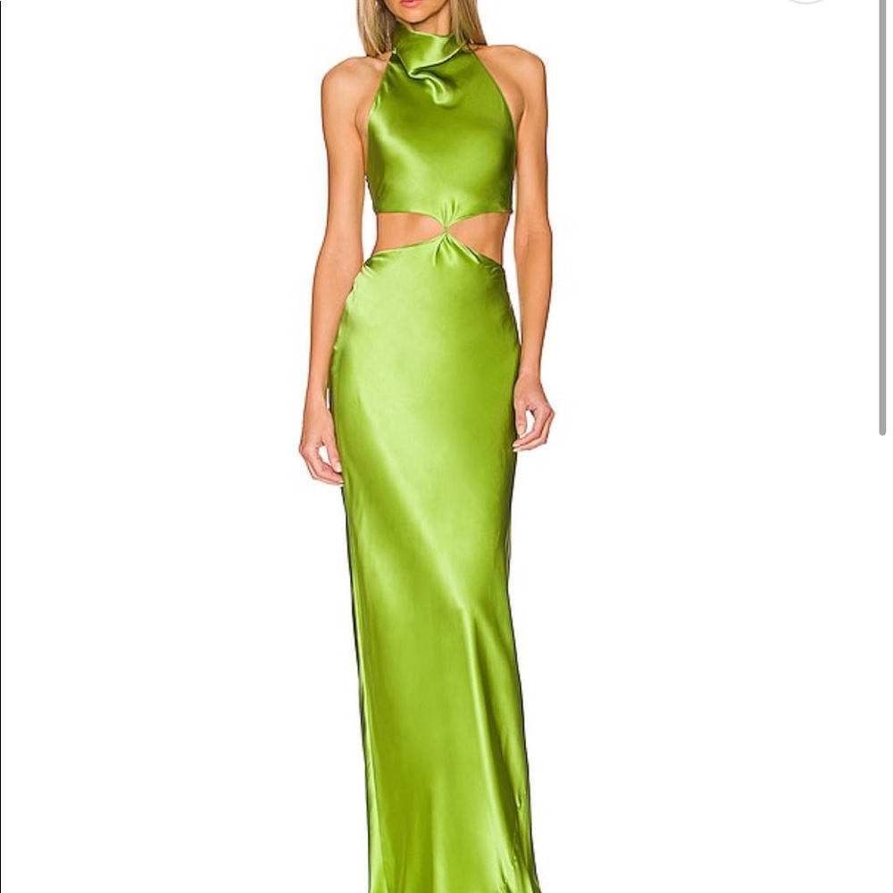 Amanda Uprichard Kaye Maxi Dress in Aloe